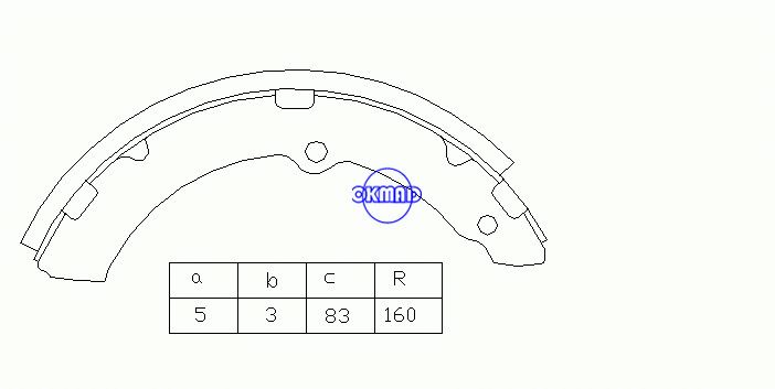 TOYOTA DYNA / TOYOACE COASTER Drum Brake shoes OEM:04494-36180 K2329 GS7330, OK-BS152R